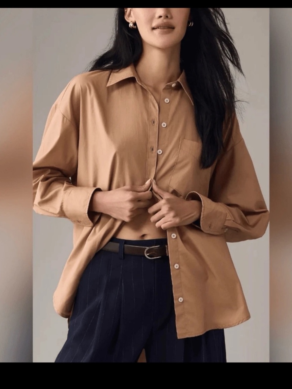 Anthropologie Maeve Bennet Button Down Top XS